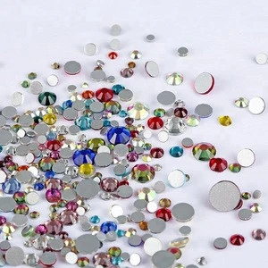 Mix Sizes Color Crystal Glass Non Hotfix Flatback Nail Rhinestones For DIY Nails 3D Nail Art Decorations Gems stone beads