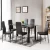 Import modern design High quality low price dining room furniture metal chrome dining chair and table tempered glass dinning table set from China