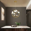 Modern Design Indoor Lighting Bedroom Dining Room Hanging Led Glass Chandelier Light Pendant Lamp