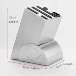 Modern Knife Holder for Kitchen Counter Stainless Steel Universal Knife Block Knife Holder Storage Organizer
