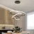 Import Modern LED Ring Chandelier Lighting For Living Dining Room Kitchen Restaurant Remote Control Dimming Circle Hanging Pendant Lamp from China