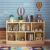 Import Modern simple all solid wood childrens painted bookshelf student combination floor bookcase from China