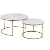 Modern Style Coffee Table Metal Frame MDF Top Living Room Furniture Color Feature Easy Clean