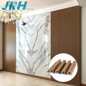 Modern Style WPC UV Coated Groove 3D Wall Panel for Home Decoration