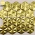 Import Mosaique Decorative Metallic  Gold Brushed 3d Wall Hexagonal Metal Mosaic Tile from China
