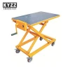 MP-A hand cranking  hydraulic scissor  lift table manual trolley cart with wheels