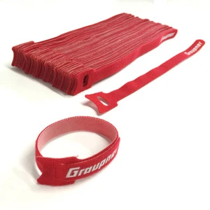 Multi colored flexible adjustable strap tie down hook and loop cable tie