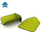 Multi-function 2-in-1 Rinse&Chop,Folding Chopping Board With Integrated Colander