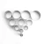 Multi-function biscuit sandwich fondant 2 sided stainless steel metal circle round pastry cookie cutter