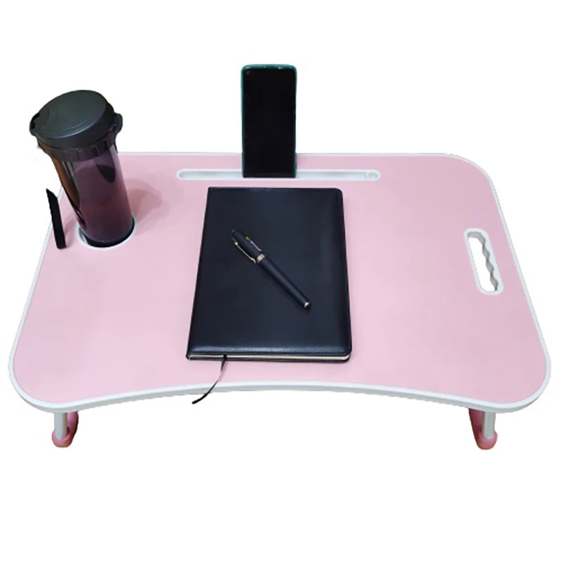 Multi-functional custom laptop desk adjustable folding wooden laptop bed table