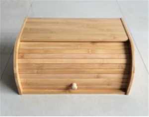 Multifunctional home storage box for bread or sundries which is made of natural bamboo