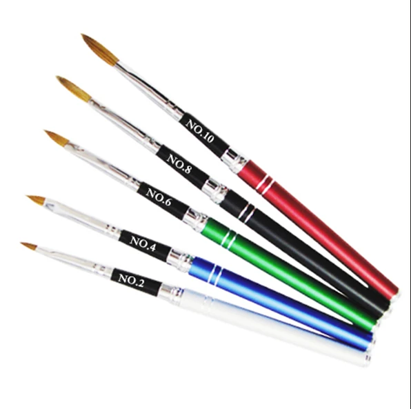 Nail Art Salon Tips Design Builder NO.2 Brush Acrylic 3D UV Gel Pen/nail brush kolinsky size 22