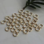 NANA high quality 14k italian gold plated jump rings,3mm and 4mm brass gold rings