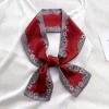 Narrow wrist neck silk scarf new arrival Custom design scarf Digital Print Square fashion Twill silk Scarf