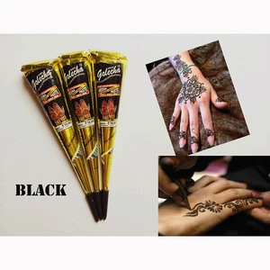 Natural Black Henna Paste Cone Mehndi Body Art Cream