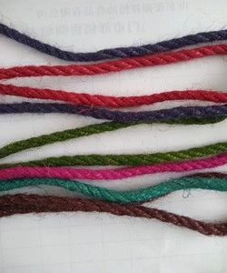 Natural Jute Material dyed jute rope 6mm made in china