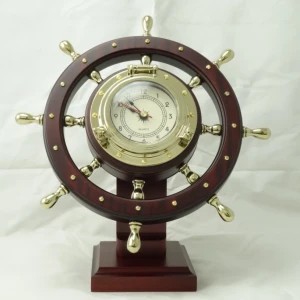Nautical Ship Wheel Desk Clock