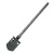 Import Nazhaosen Black Color 65cm 579g Portable Multi-functional Camping Solider Shovel With Attack Cone from China