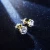 Import new 2018 latest 14K gold designs 925 sterling silver cz round stud earring from China