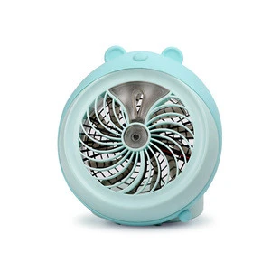New 2019 hot sale cute pet water mist air humidifer fan with rechargeable battery