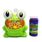New Bubble Cute Frog Automatic Bubble Machine Soap Water Bubble Blower Music Outdoor Toys for Kids Toy