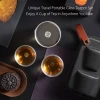 NEW creative high borosilicate colored glaze glass tea pot teacup kung fu tea set custom design and pattern with carry eva bag