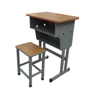 New design school furniture plywood with melamine fireproof board covered desk and chair