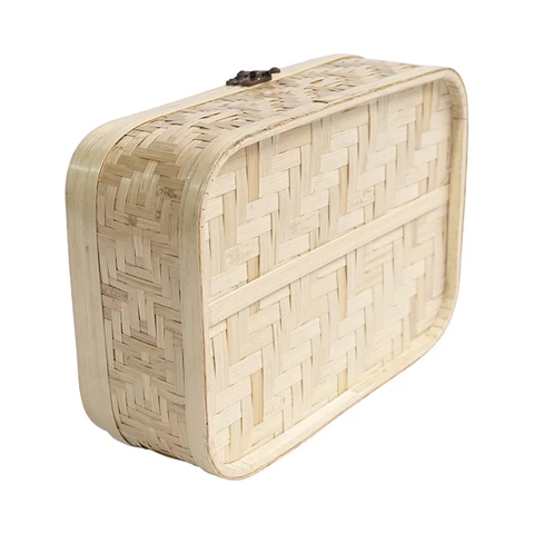 New Design Storage Basket With Lid, Woven bamboo Basket, Basket Box Wholesale