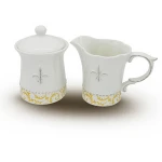 New Design White Ceramic Water Jug Custom Mini Ceramic Milk Jug
