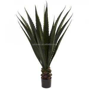New Design Yellow Edge Plastic Plants Flowers Indoor Small Artificial Plant  For Home Ornament