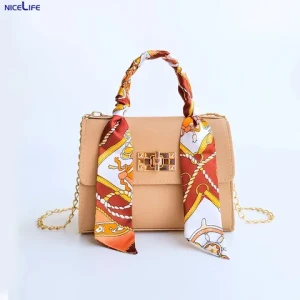 New Fashion Retro Womens Bag Mini Silk Scarf Handbag Single Shoulder Messenger Bag For Ladies Fashion Womens Shoulder Bag