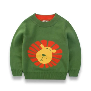 New fashion spring children lion designs baby child boy pullover sweater