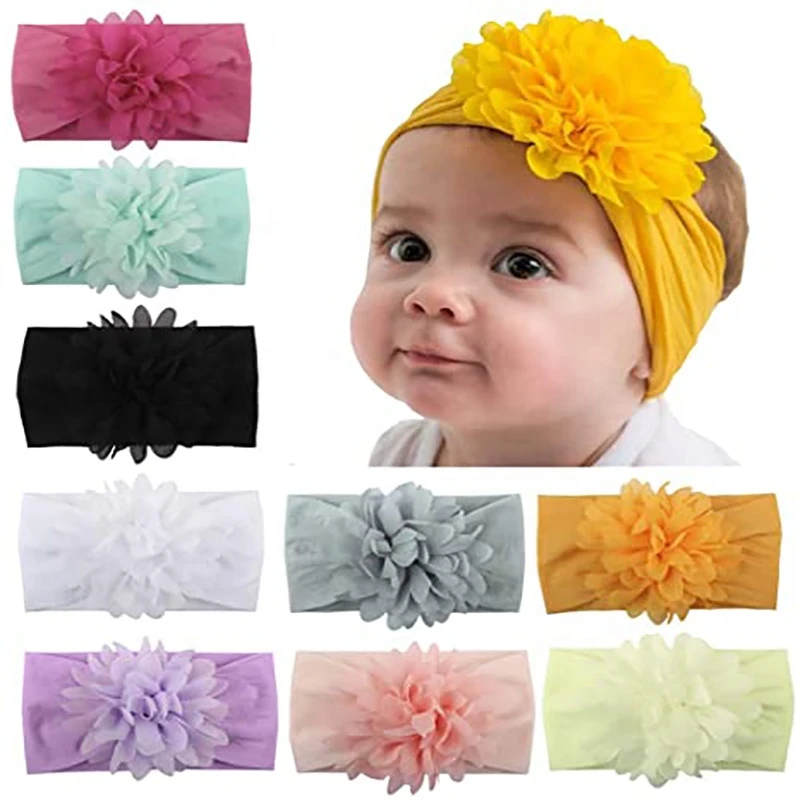 New Hair Band Flowers For Toddlers Kids Princess Style Ribbon Hairbands