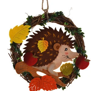 New Herbst Figures with House Furnishing Articles Gift Flower Wreath of Rattan Autumn Decoration Products