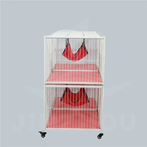 New hot selling products pet cages for cats Metal folding cat cage with wheels large Factory Direct Price