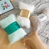 New Luxury Series Merino Style Fur Throw Pillow Case sequin cushion cover