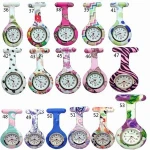 New Pattern Print Nurse Watch FOB Silicone Brooch Tunic Pocket Watch