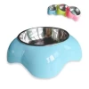 New Peanut Shape Sanitary Non-slip Color Stainless Steel Dog Bowl Pet Bowl