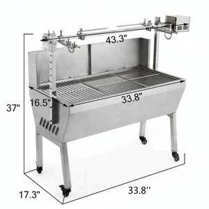 New Pig Lamb Roast BBQ Stainless Steel Outdoor Cooker Grill 60KG Rotisserie Spit