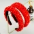 Import New style crystal fashion sponge wide edge lucky red wedding hair bead accessories bridal headband women from China