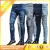 Import New style custom color 100% cotton men skinny ripped jeans from China