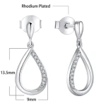 New Trending 925 Sterling Silver Stud Earrings Exquisite Fine Jewelry Zircon Earrings for Women