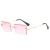 Import New Trendy Small Size Rectangle Frameless Sun Glasses Hot Sale Women Men Rimless Ocean Lens Metal Sunglasses from China