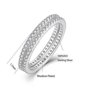 New Unique Innovative Fine Ring 925 Silver High Quality Jewelry Friendship Love Zircon Ring for Women