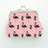 New Women&#39;s tropical Flamingo small bag Coin Purse clasp wallet Key bag Fashion Jewelry bag wallet