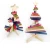 Import New Wooden Christmas Tree Decoration Rotate Striped Tree Creative Gifts For Children from China