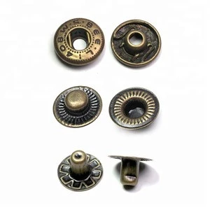 Nickle Free High Quality Round Plating Color Metal Snap Button For Garment