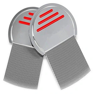 Nit Free Metal Lice Comb with stripe grooves most effective to get rid of lice and eggs