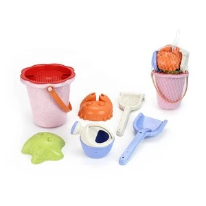 Non-toxic Bioplastic sand toy bucket children outdoor sand bucket beach toy
