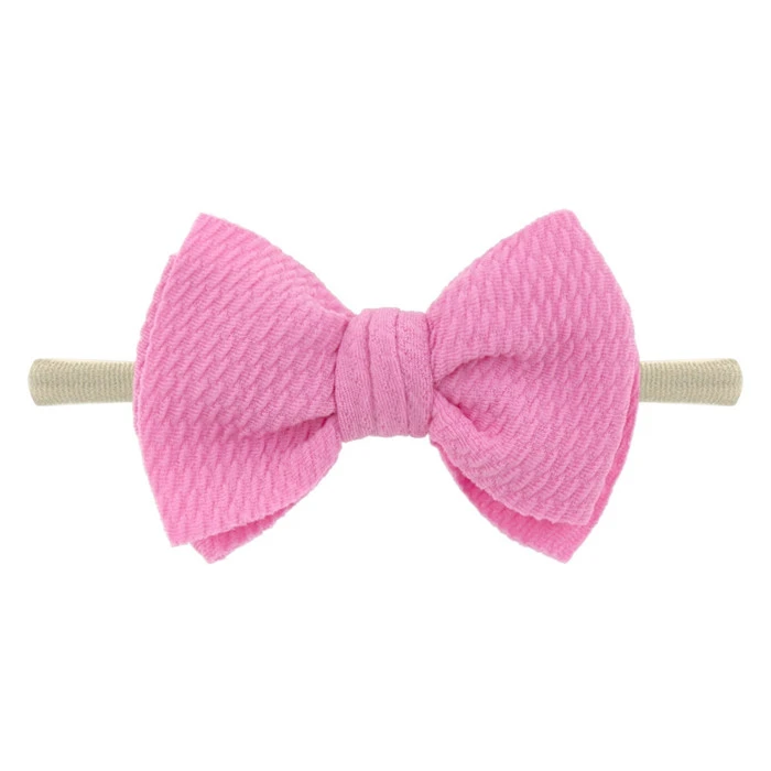 Novelty Small Mini Solid Baby Elastic Rubber band Head Bow Tie Baby Girls Headwear Hair Accessories